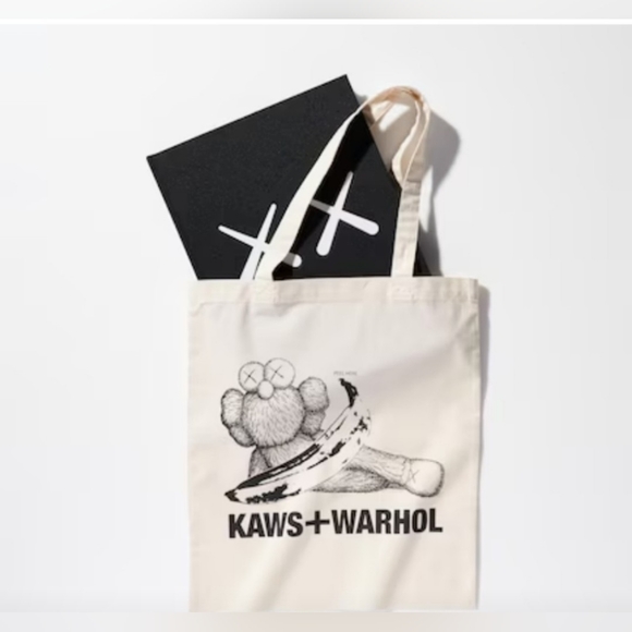 Brand new! KAWS + WARHOL ARTBOOK plus tote bag - Picture 5 of 9
